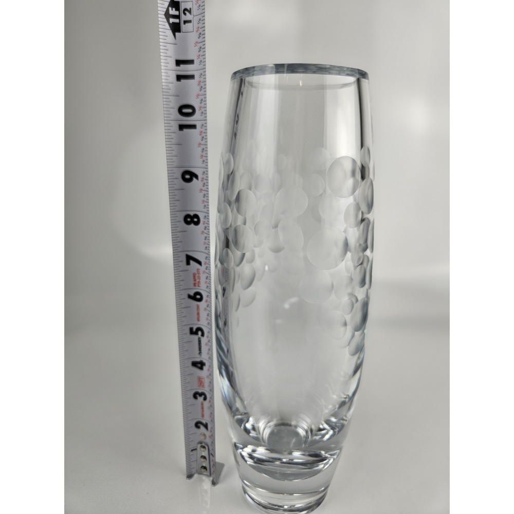 Bohemia Crystal Vase‎ Inverted Bubbles Czech Republic Original Box Elegant! - Picture 13 of 15